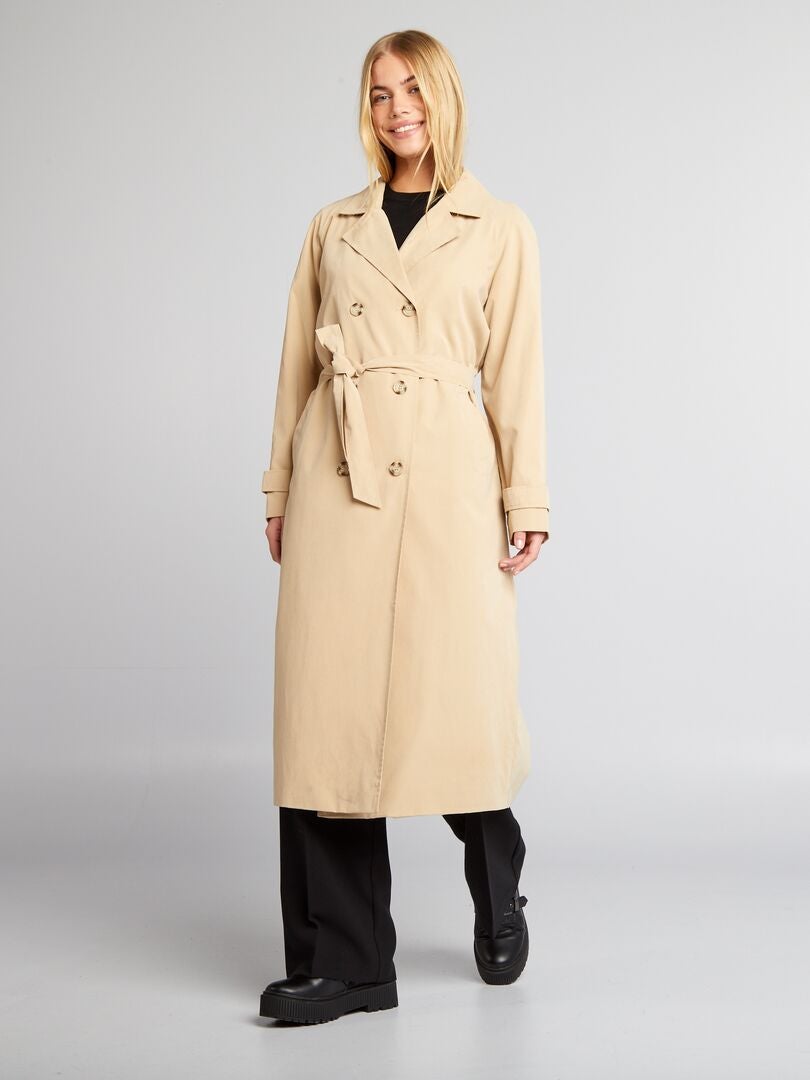 Trenchcoat 'JDY' met riem - BEIGE