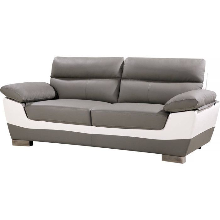 Canapé fixe en cuir reconstitué et PVC 