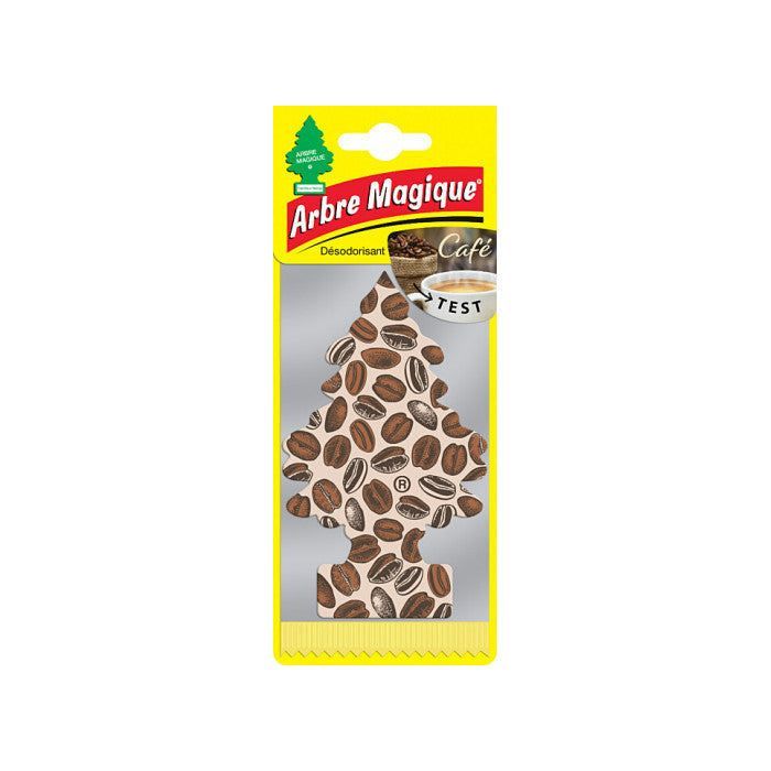 Ambientador - MAGIC TREE - Aromas a café, crema y vainilla - Ambientador para coche - Accesorios decorativos