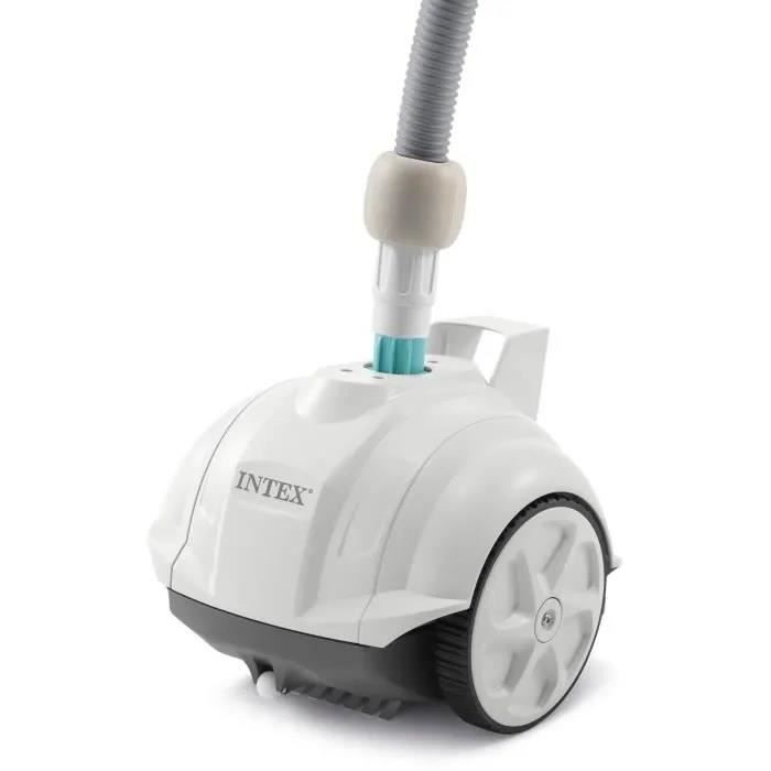 Kit piscina tubolare fuori terra Intex - Pris Frame - 503 x 274 x 122 cm - Ovale (pompa, copertura, tappetino di base) + robot pulitore per piscine Intex