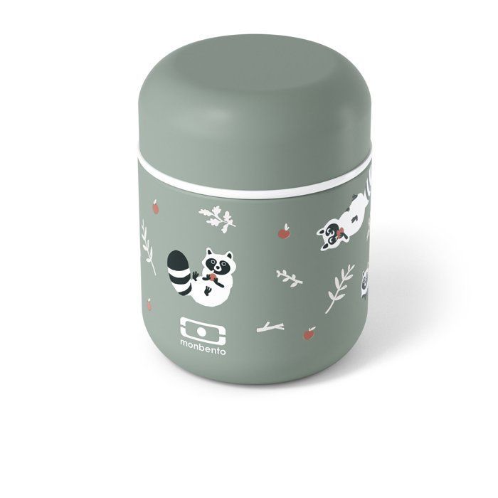 Petite Lunch Box Isotherme - MONBENTO - Boîte repas hermétique - Garde le repas chaud/frais jusqu'à 5h - MB Capsule Raccoon