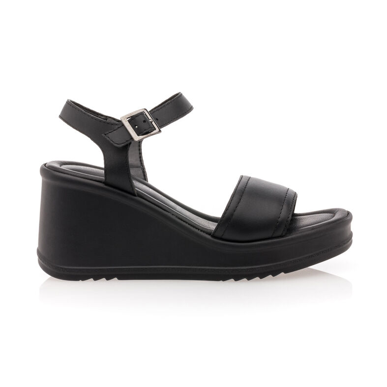 Sorte sandaler / sko med åben tå til kvinder