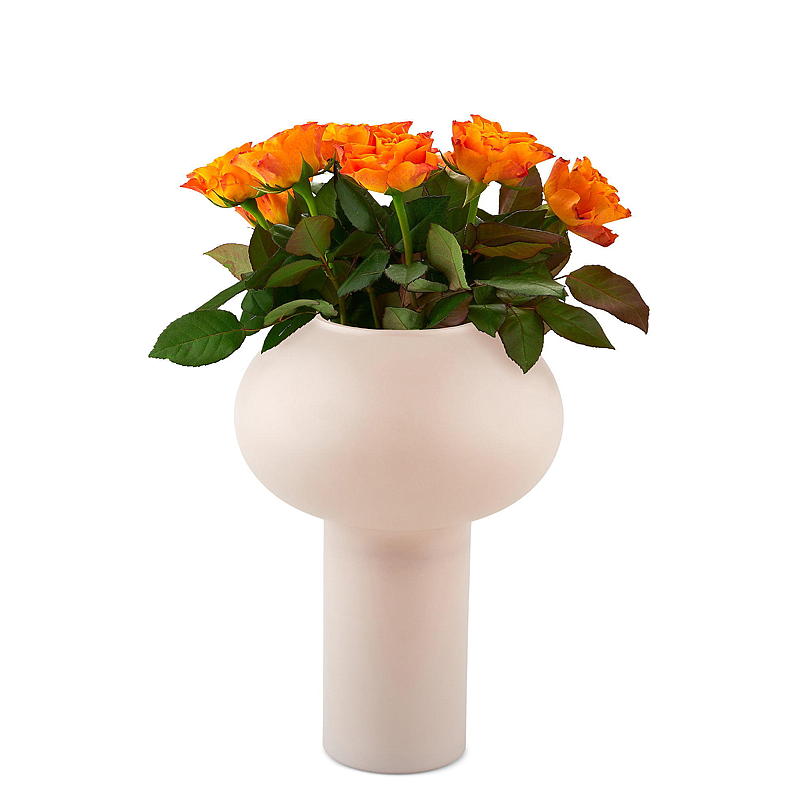 Vaso in vetro Whisper, 18 x 25 cm, bianco.