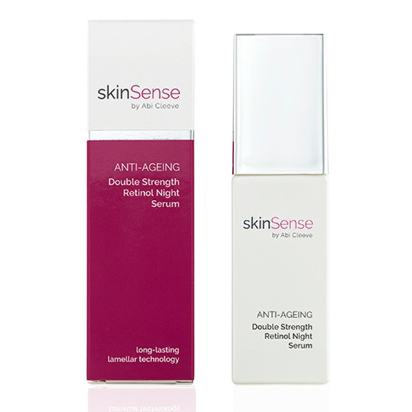 „skinSense“ dvigubo stiprumo retinolio naktinis serumas 30 ml