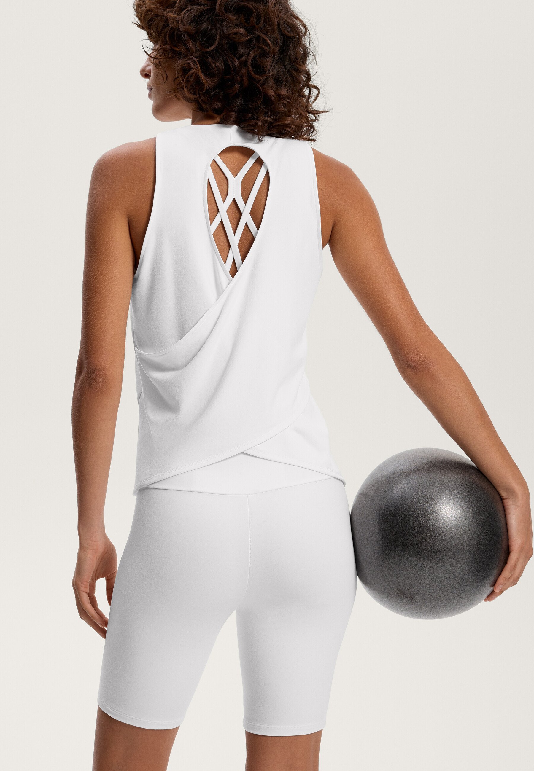 OYSHO CROSS-BACK COMFORTLUX - Parte superiore - bianca