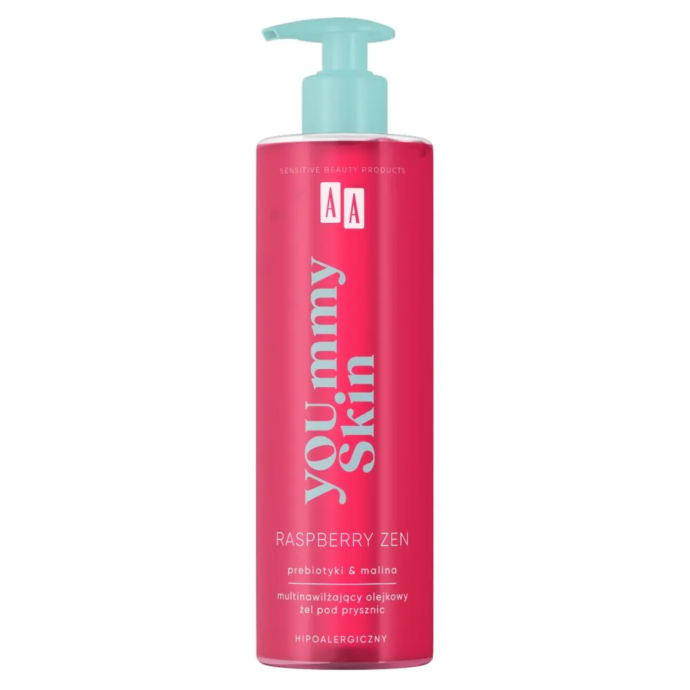 AA Yoummy Skin Mtinawilżający olejkowy żel pod prysznic, Raspberry Zen