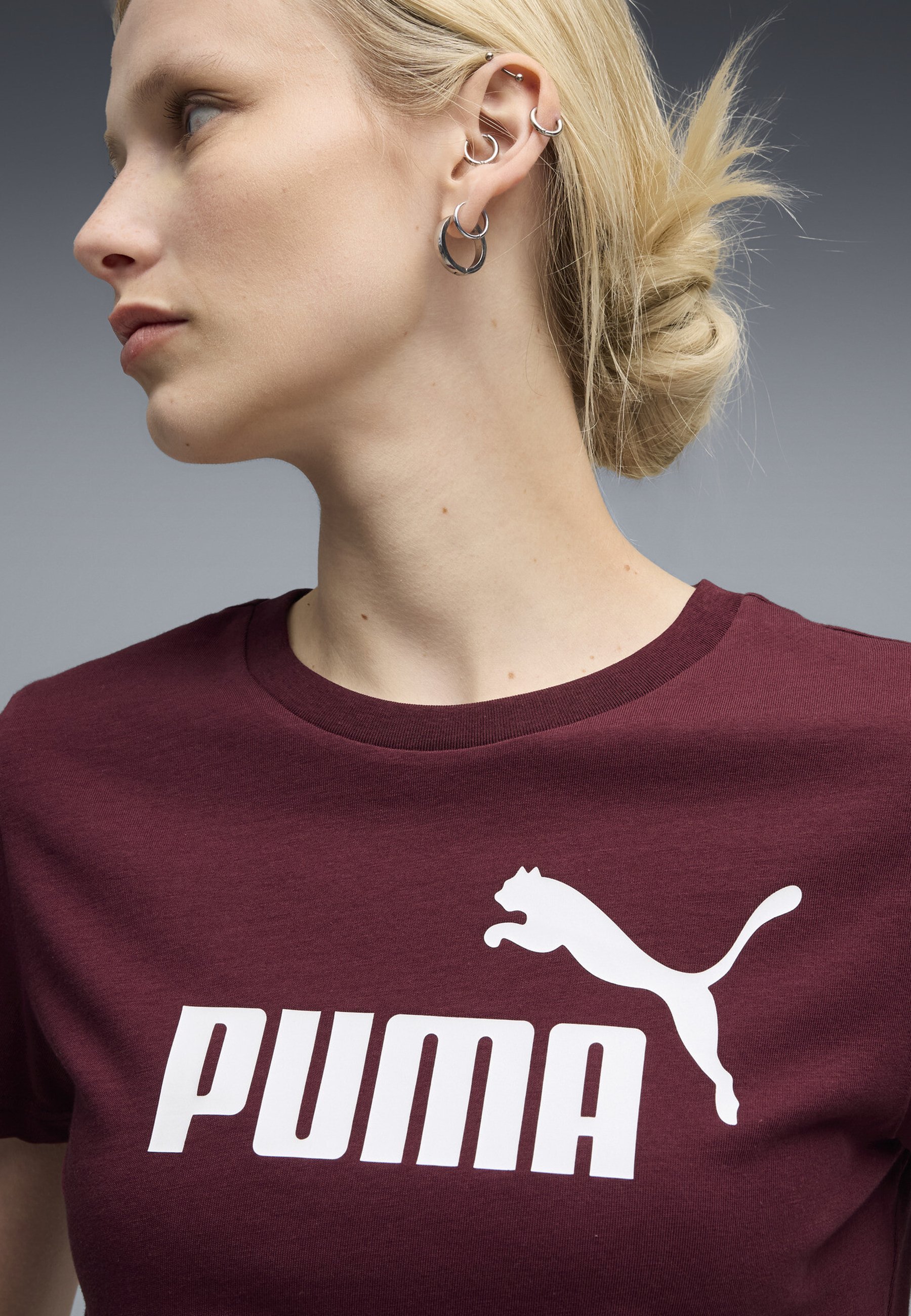 Puma ESS NO. 1 LOGO T-shirt - T-shirt met print - robijnrode glans