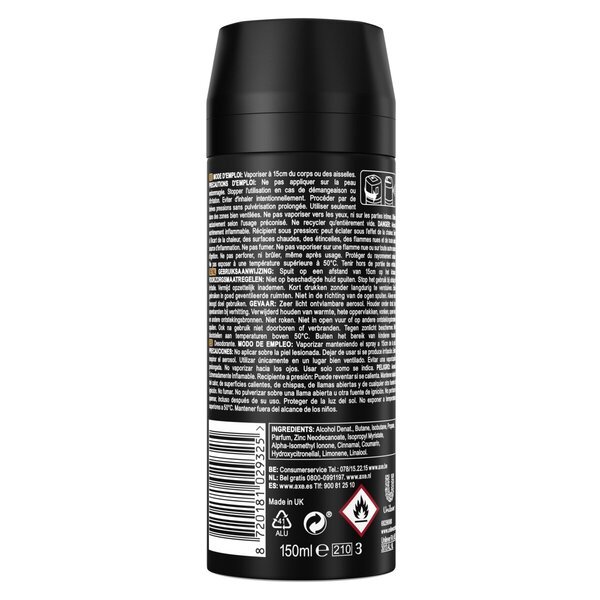 Dezodorant in sprej za telo Axe Leather & Cookies 150 ml