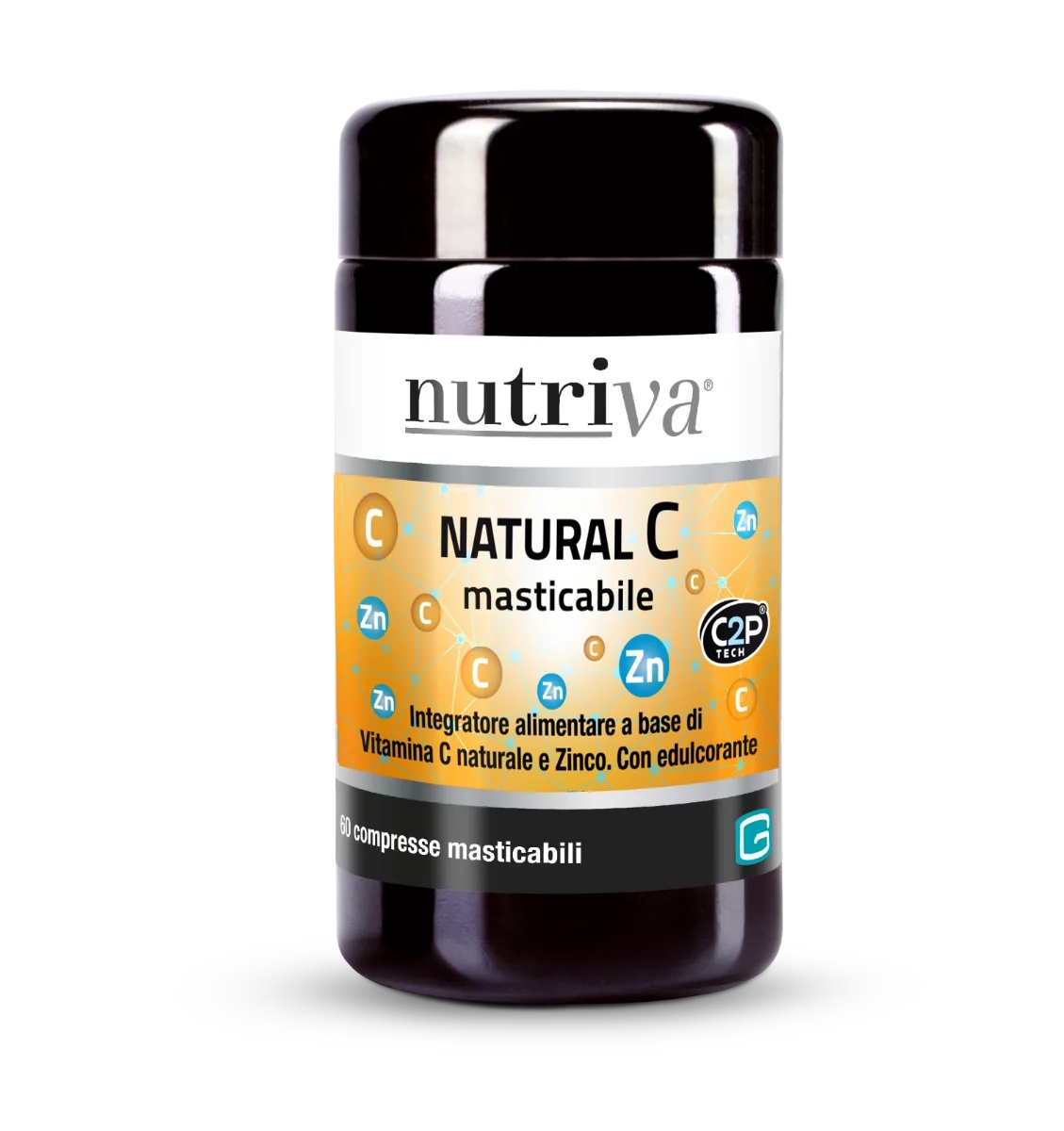 NUTRIVA Nutriva Natural C 60 kauwtabletten Voedingssupplement met vitamine C