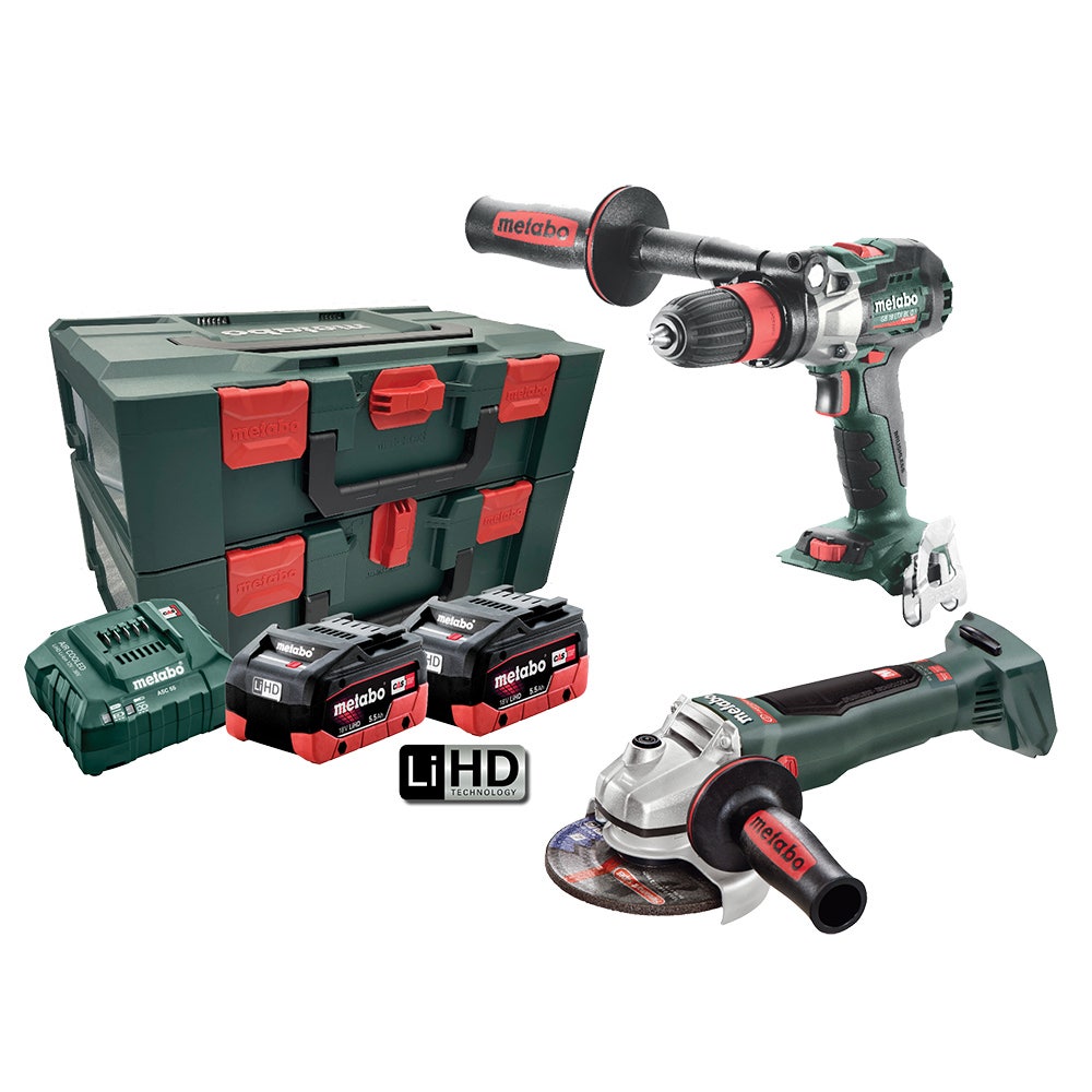 Set combinat METABO 18V fără perii, 2 piese, 2 x 5,5 Ah, AU68203450