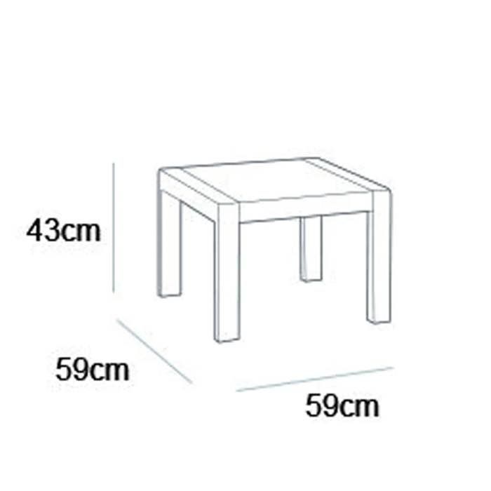 Mesa de jardín Keter Rosalie Graphite 441304