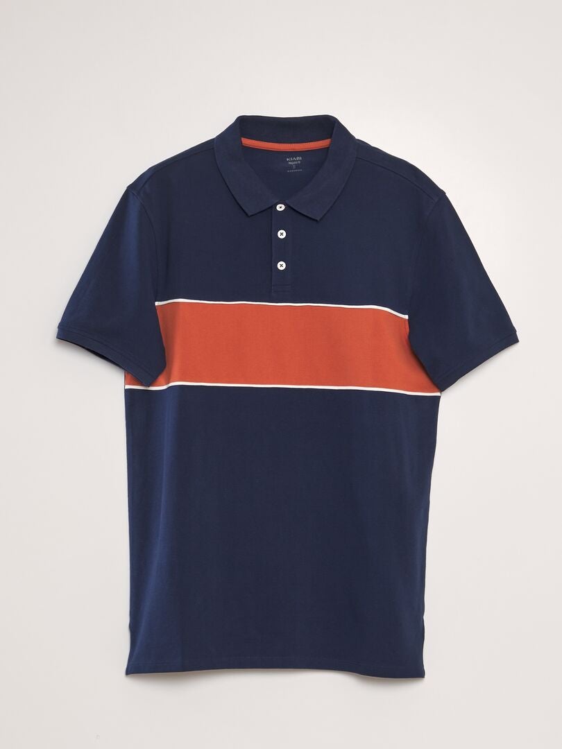 Poloshirt van katoenpiqué - ORANJE