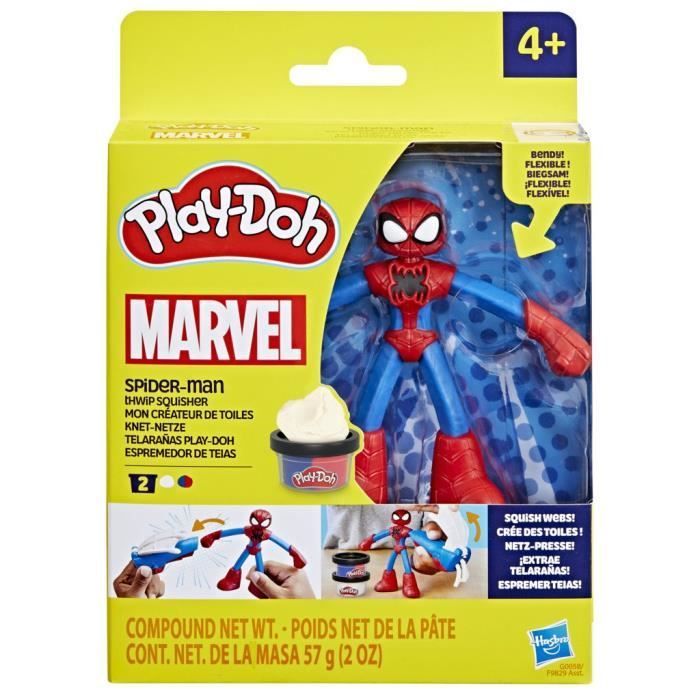 Play-Doh Spider-Man, coffret Mon créateur de toiles avec figurine flexible et pâte à modeler, dès 4 ans, Marvel