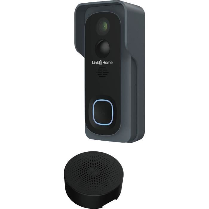 Kit de timbre inteligente LINK2HOME - Wi-Fi - Audio bidireccional - Timbre inalámbrico - Tarjeta SD de 8 GB
