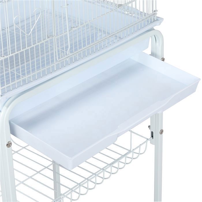 Jaula para pájaros Yaheetech con ruedas - 46 x 35,5 x 158,5 cm - Escaleras y juguetes para periquitos, agapornis, pinzones cebra y canarios.
