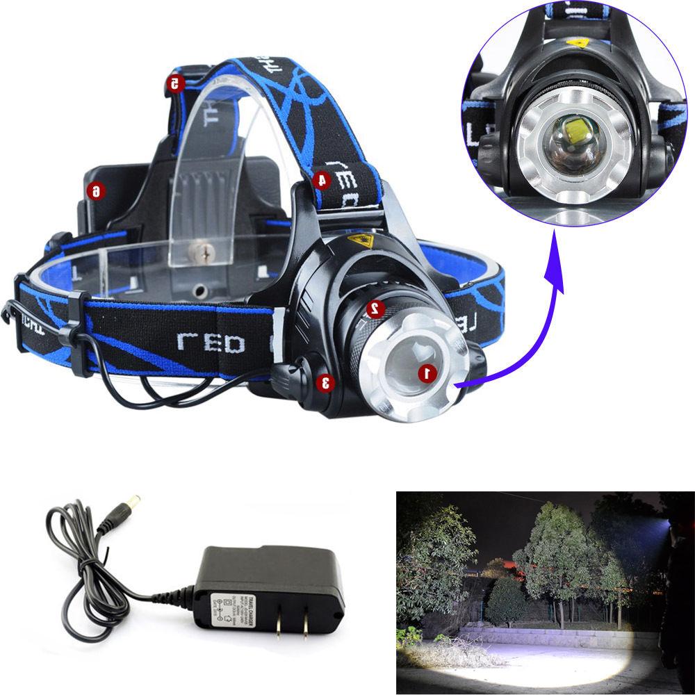 Zoombar 2000 LM XM L XML T6 LED-frontlykt lommelykt hodelykt lampe + AC-lader