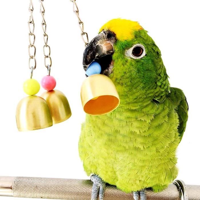 6Pcs Jouet Perroquet Oiseau Suspendu Balançoire Déchiquetage Mâcher Perches Jouet Perroquets pour Cage Perruches Cockatiels