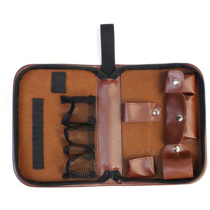 Bolsa para herramientas de golf - Guarda y organiza tu equipo de golf - Marrón, gran capacidad - Compartimentos individuales - Solo la bolsa