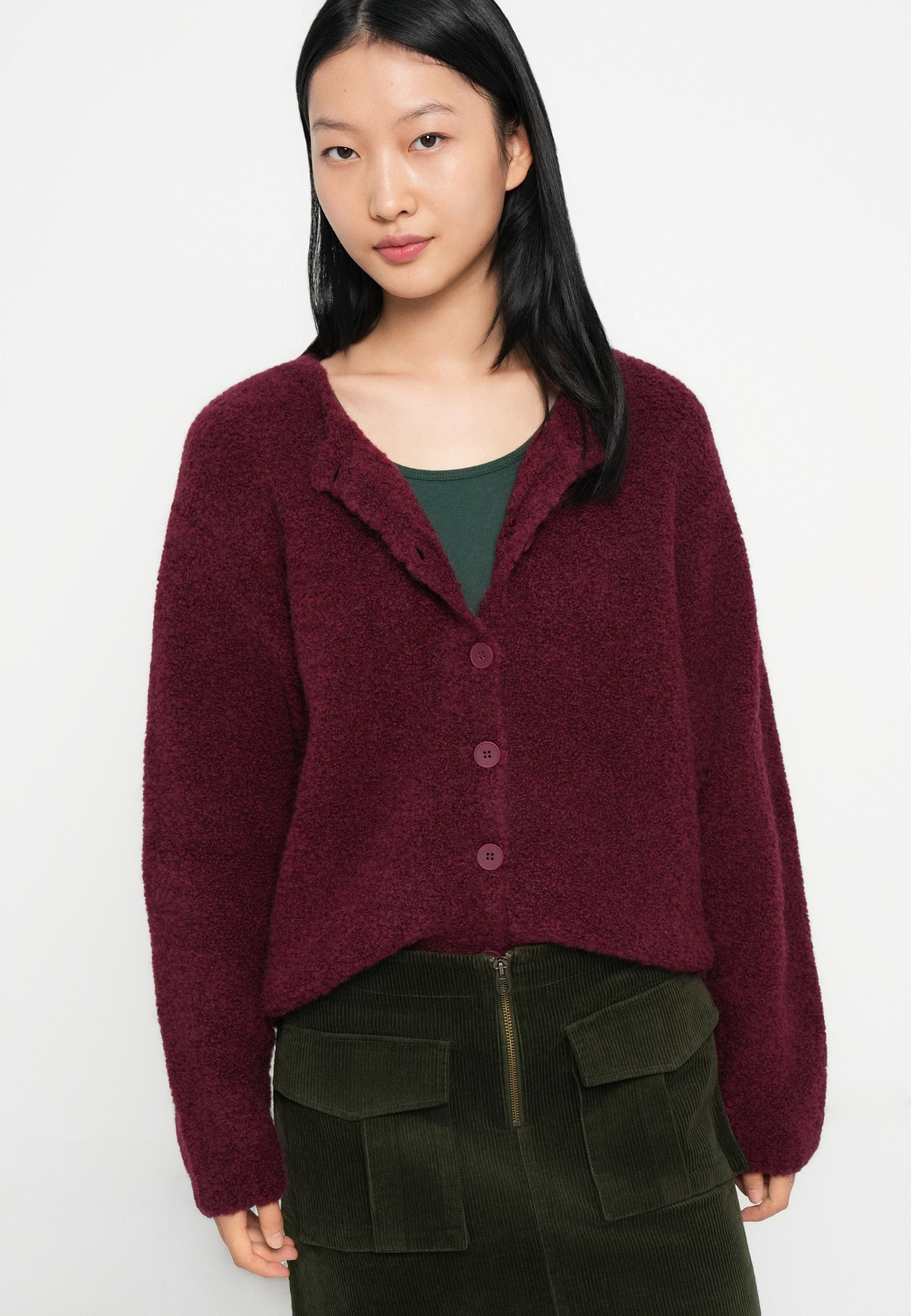 American Vintage ZOLLY - Cardigan - donkerrood