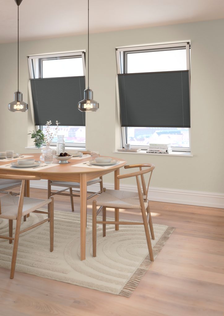 HVEN Svetloodporna plise žaluzija HVEN 60x130cm zgoraj/spodaj siva