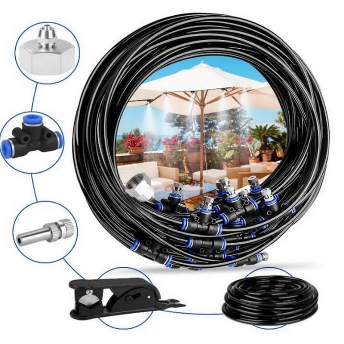 Misting System - Unspecified - 10m - Automatic Misting System - Outdoor Cooling - Black