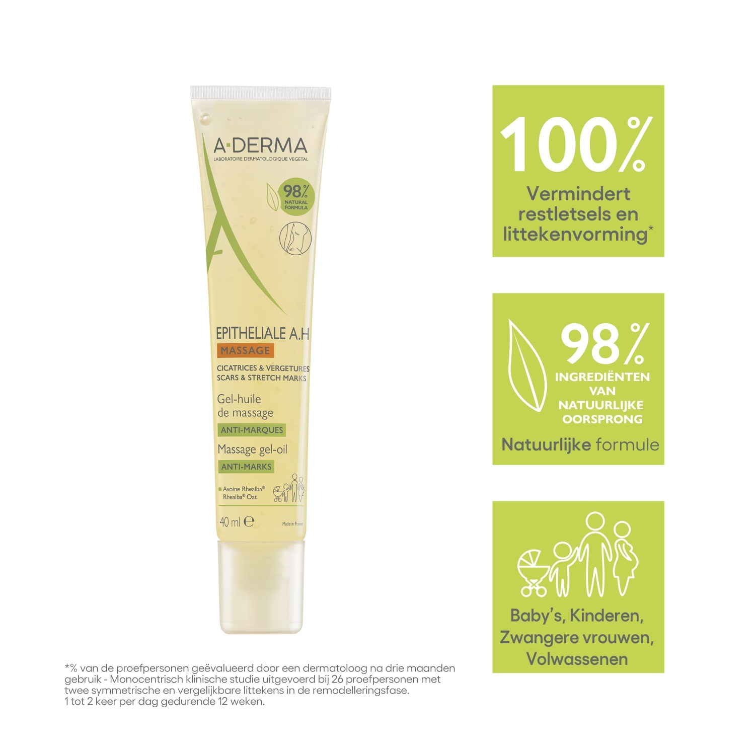 A-DERMA Epiteliálny telový olej AH masážny gélový olej - 40 ml