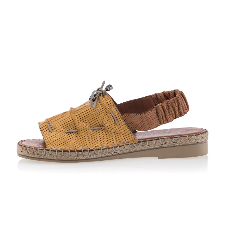 Gelbe Damensandalen / Zehenfreie Schuhe
