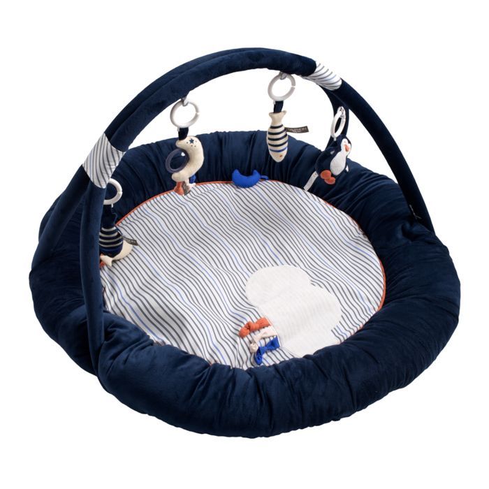 Tapis d'éveil marinière en velours - BABY SAILOR