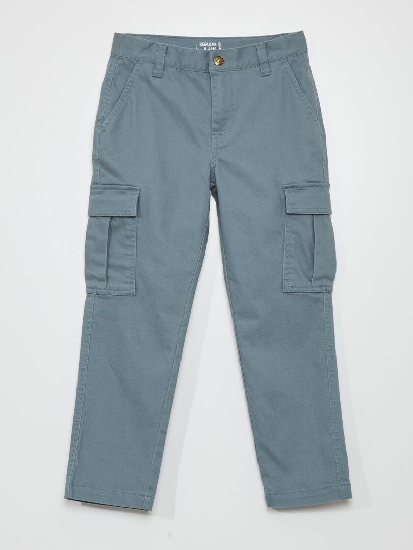 Pantalones ajustados con bolsillos - AZUL