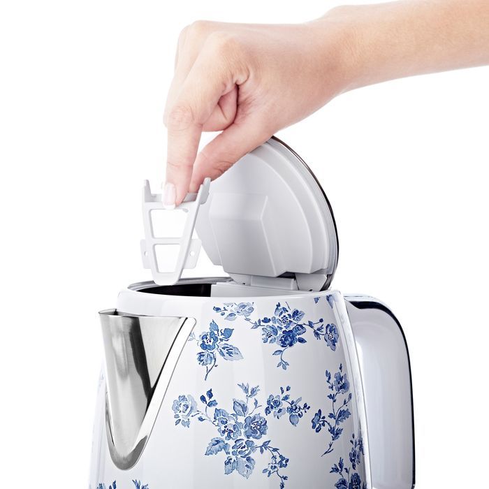 Laura Ashley Langaton Vedenkeitin - China Rose - 1,5 L tilavuus, kalkkisuodatin, 2200 W, automaattinen virrankatkaisu