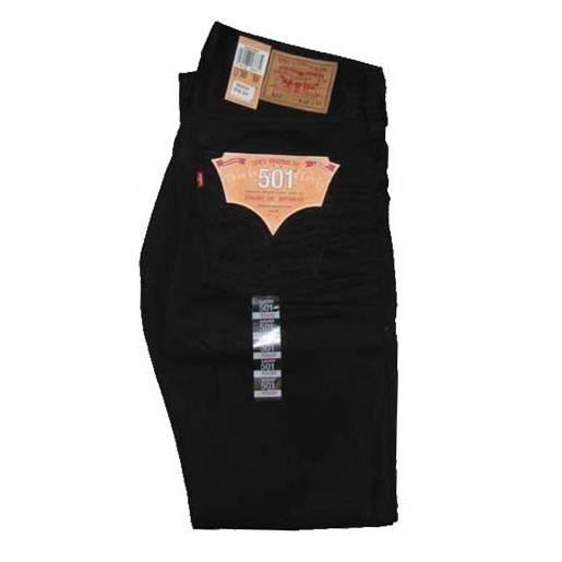 Calça jeans Levi's 501 Classic Straight Fit preta masculina