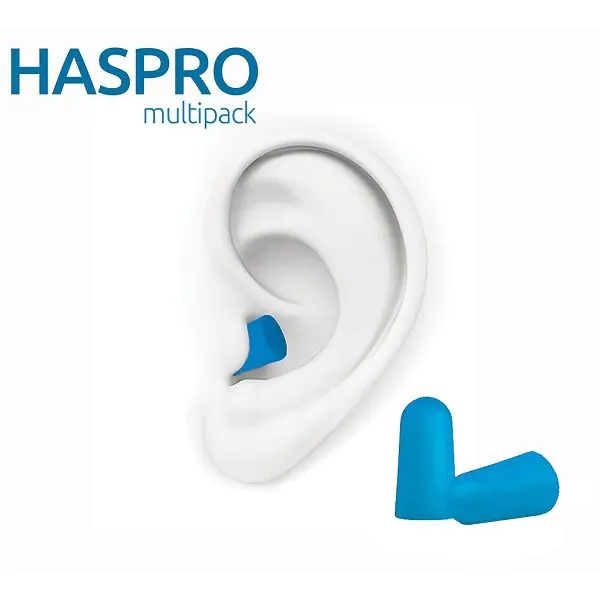 Haspro Multi, Stopery do uszu piankowe, Kolor niebieski