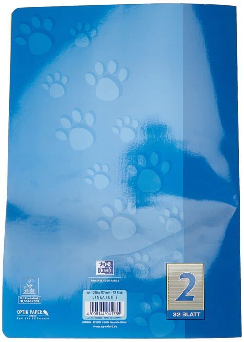 Cahier de texte Oxford - 100050323 - Cahier A4/32 feuilles lineature 2