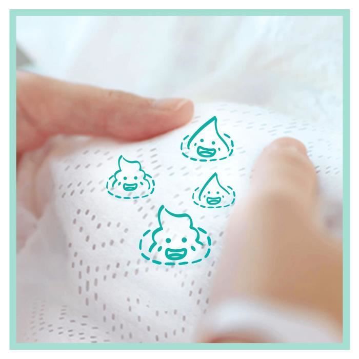 PAMPERS Premium Protection Taille 3 - 5 à 9 kg - 204 Couches - Pack 1 Mois