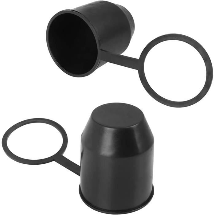 Tapa para enganche de remolque - Resistente al polvo y al agua - Plástico - 2 unidades - 52 mm