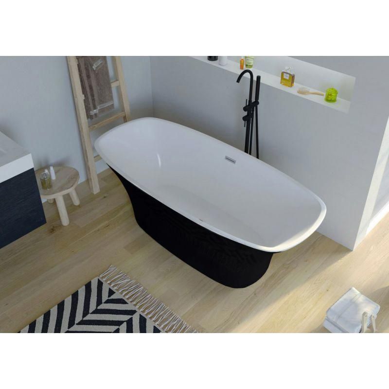 Lizarra Schwarze freistehende Badewanne