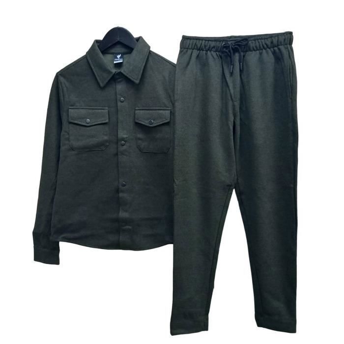 JUST EMPORIO - Tracksuit Set - Khaki - XXL - Khaki - Men's Tracksuits