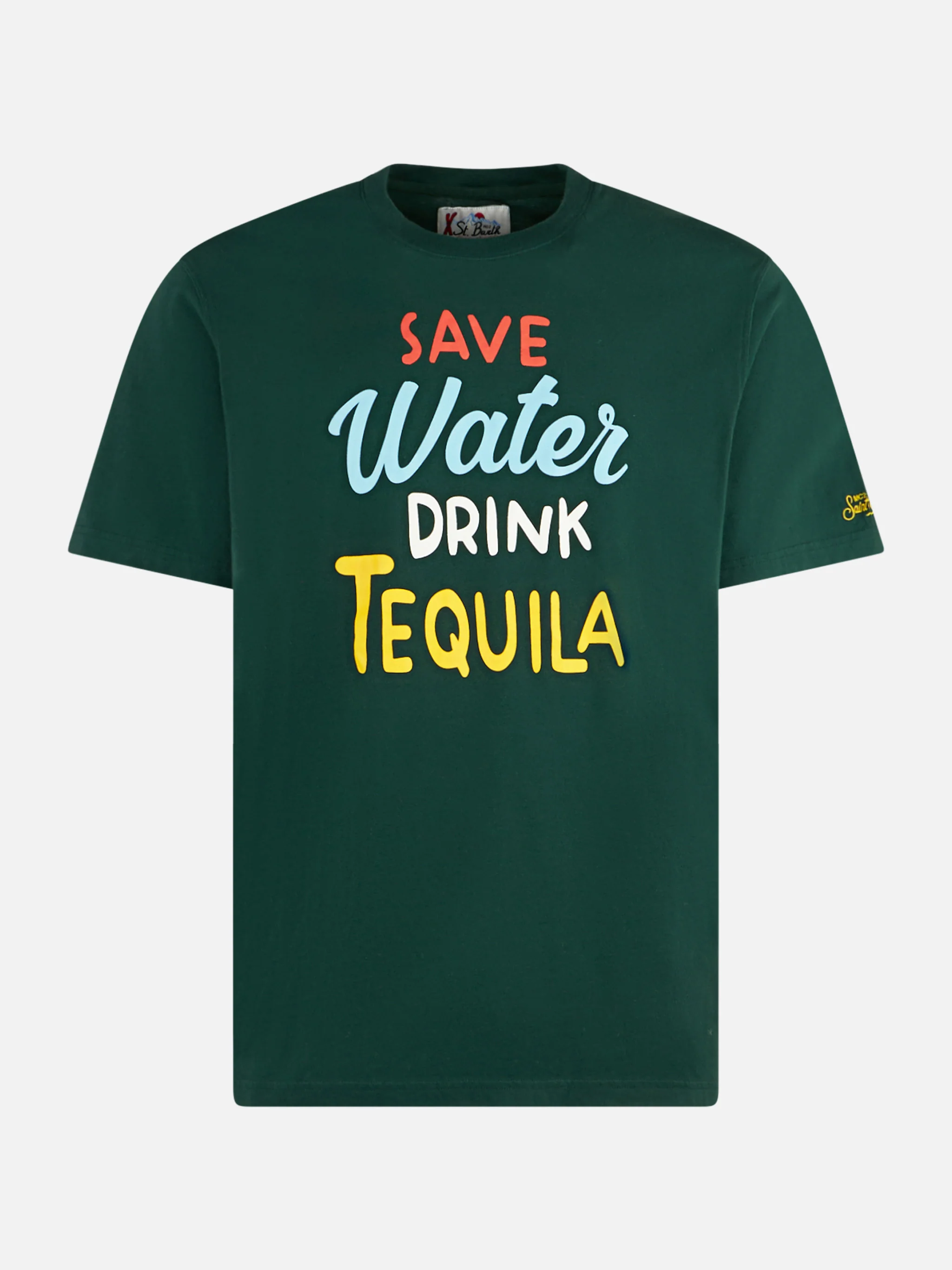 T-shirt voor heren van zwaar katoen met tequila-print