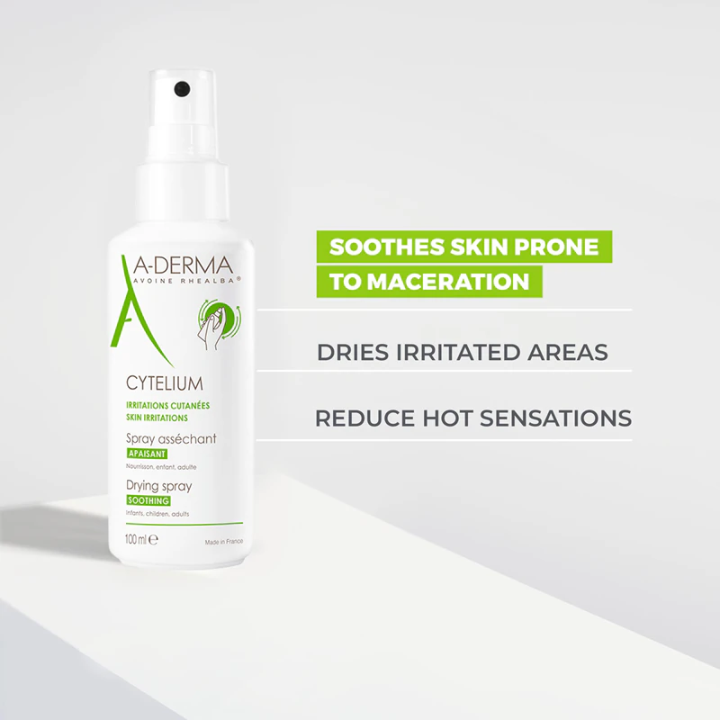 A-Derma Cytelium Drogende en Kalmerende Spray voor de Geïrriteerde Huid
