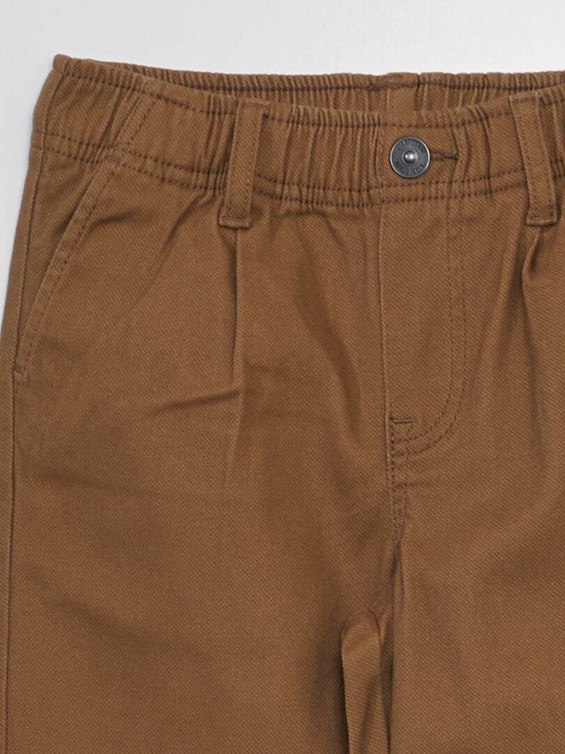 Calça chino elástica - BEGE
