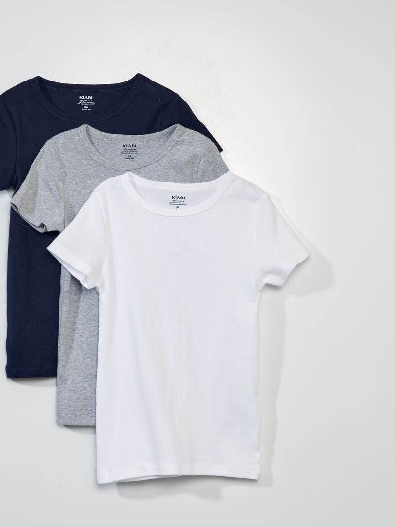Conjunto de 3 camisetas de manga curta - AZUL