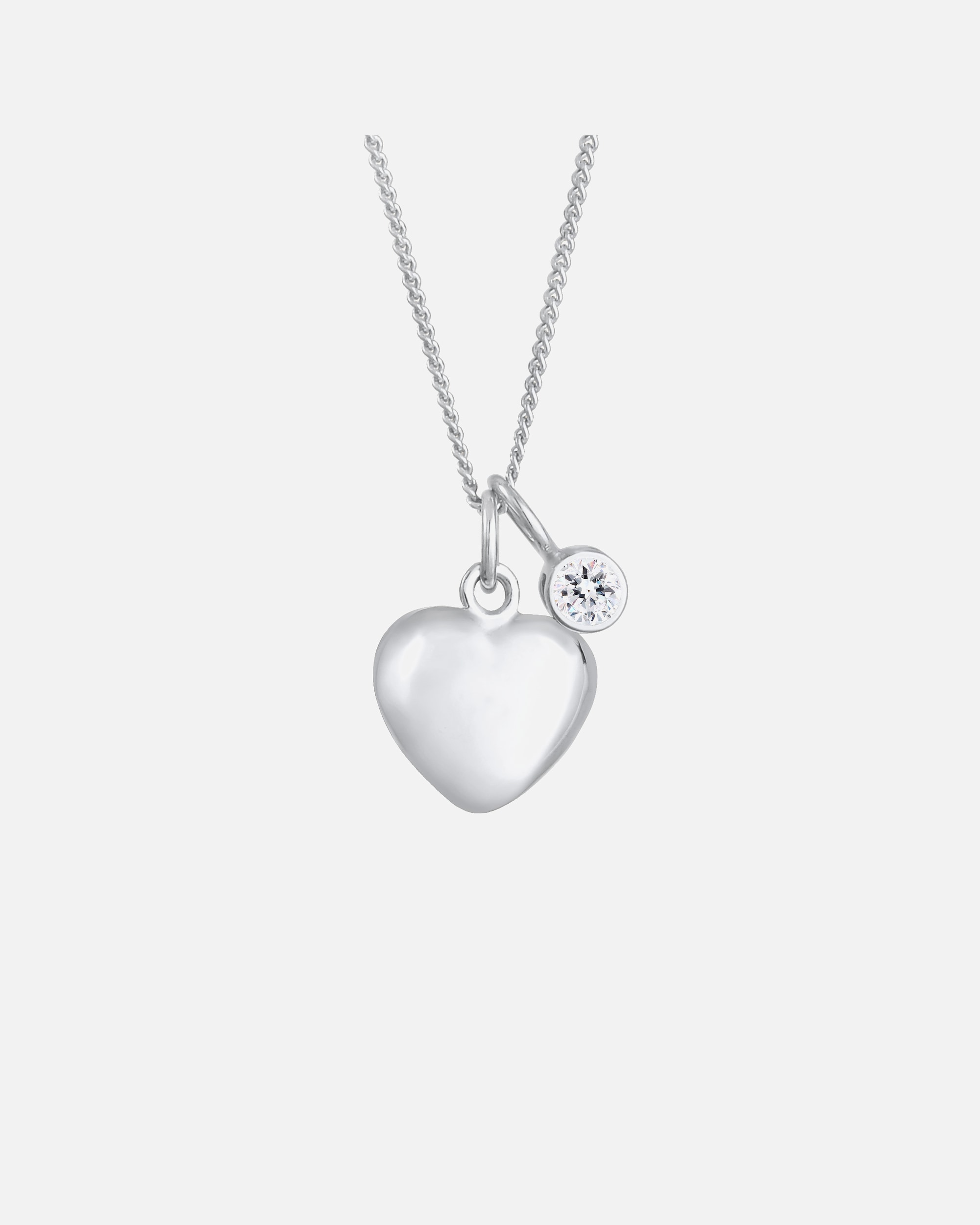 Elli Femmes pendentif cœur avec cristal en argent sterling 925