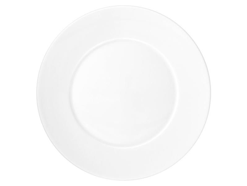 Talerz obiadowy Quebec ceramiczny biały