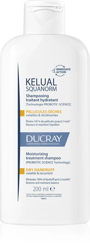 Ducray Kelual Squanorm Shampoo Hidratante para Tratamento da Caspa Seca