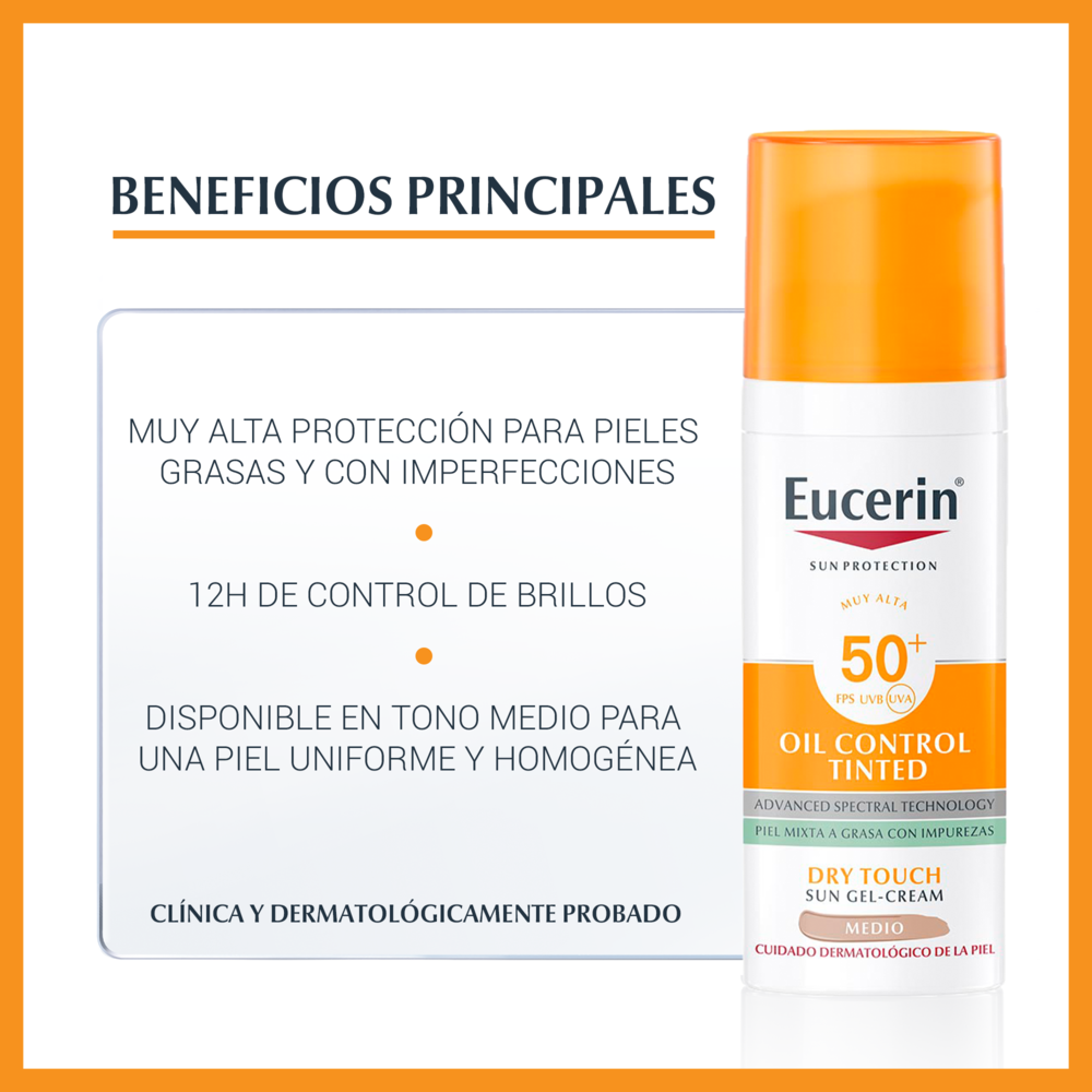 „Oil Control Dry Touch“ veido kremas nuo saulės su SPF 50