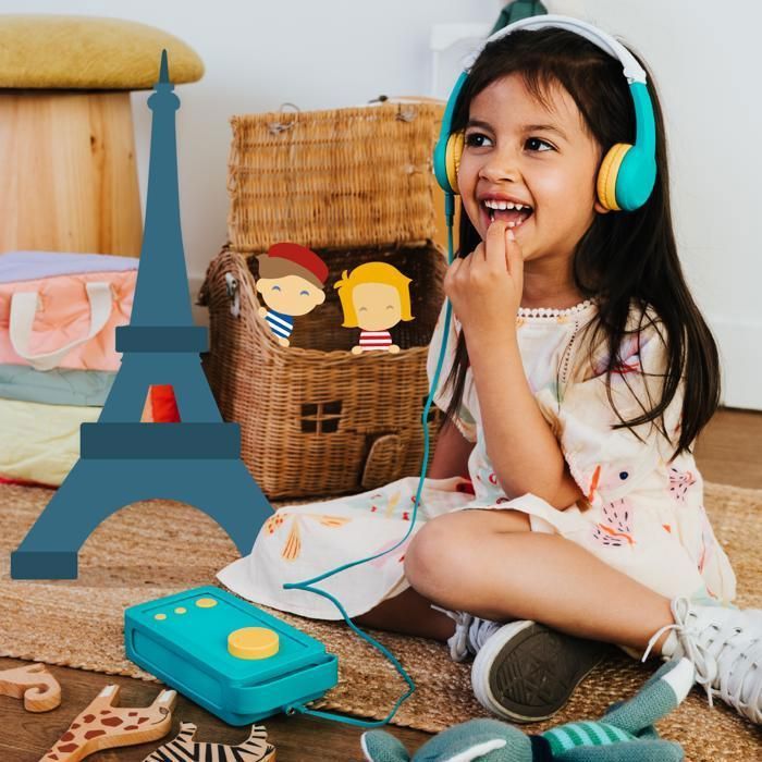 Livre audio interactif - Lunii - Coffret Suzanne et Gaston à Paris - 12 histoires - 1h07 d'écoute - Dès 3 ans