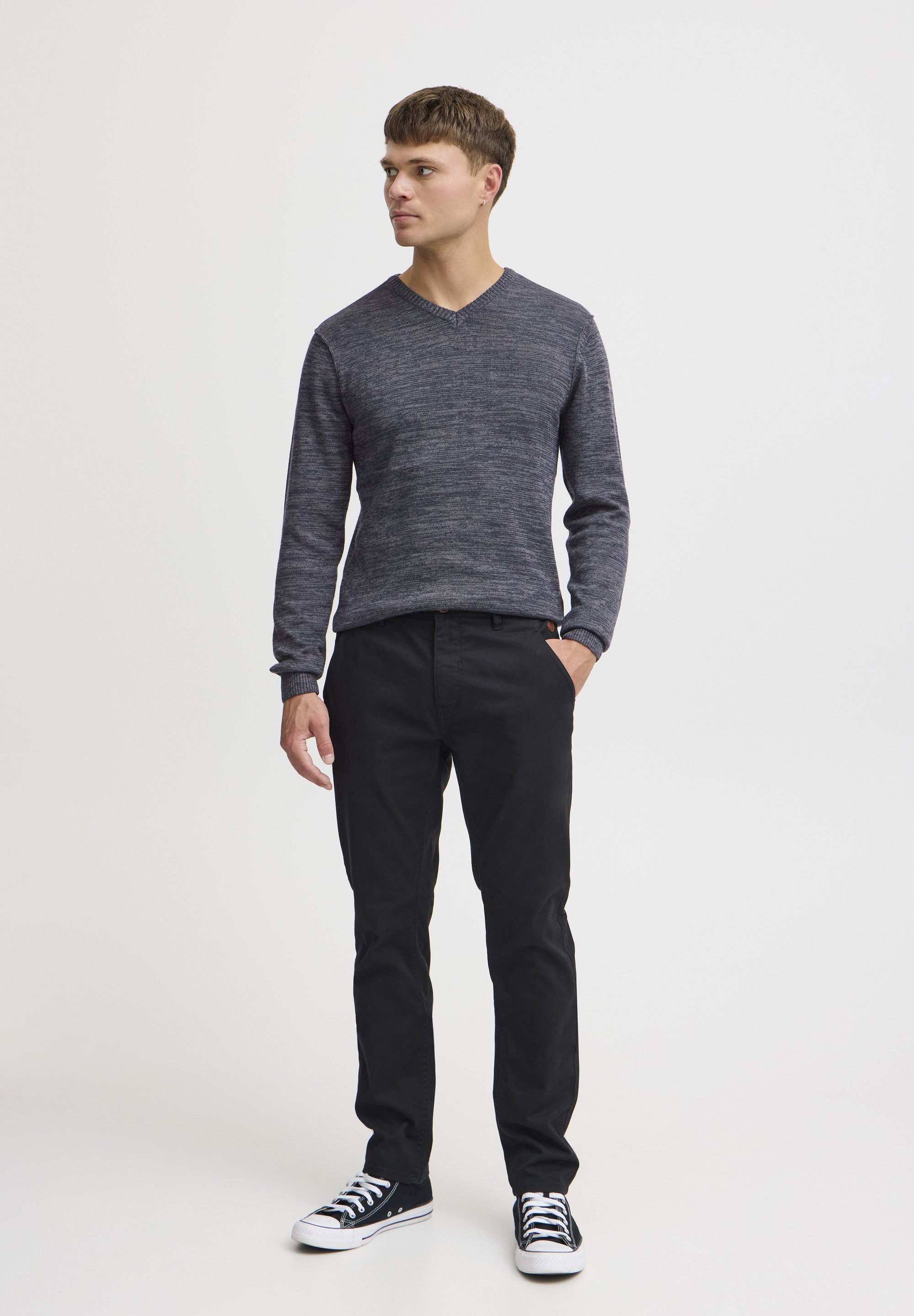 Mélange BHKAINZ REGULARFIT - Chinos - noir