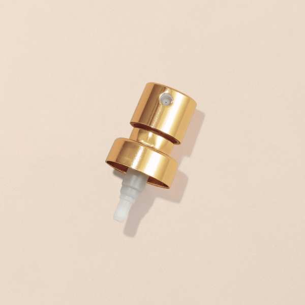Vaporisateur pour flacon de parfum - Bouchons dorés en gros, or brillant, 100 µl/0,1 cc, FEA 15, type à sertir (avec collerette étagée)