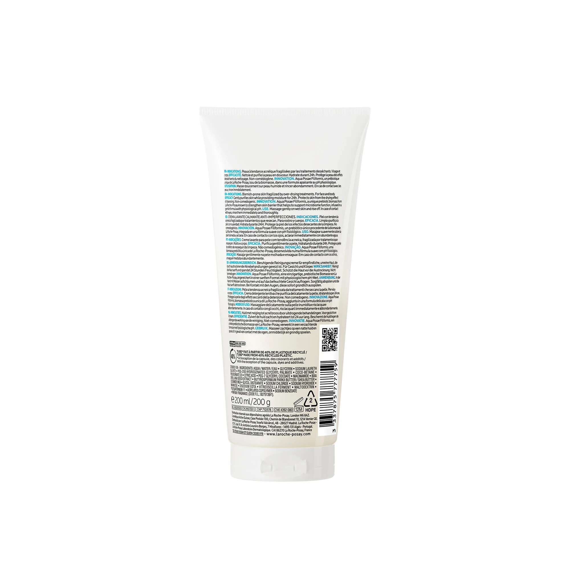 LA ROCHE POSAY La Roche Posay Effaclar H Iso Biome crème 40 ml Aide à réduire les imperfections cutanées