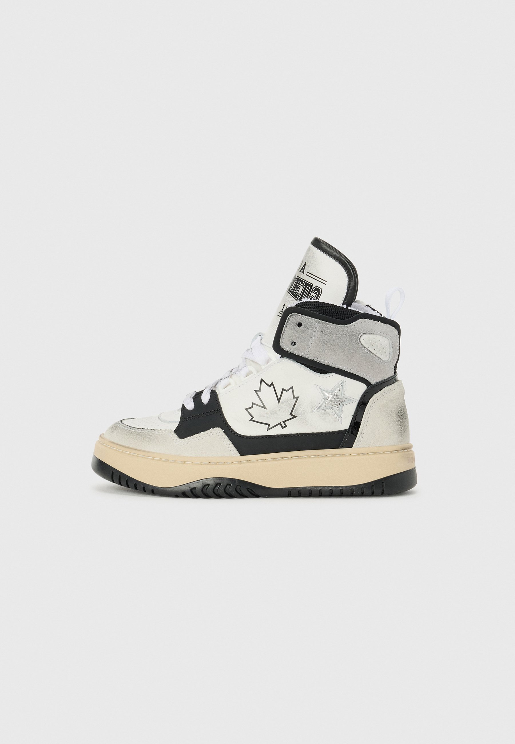 Tênis cano alto UNISSEX Dsquared2 - branco/preto